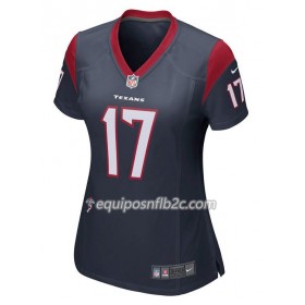Camiseta Mujer NFL Houston Texans Brock Osweiler 17 Nike Azul 
